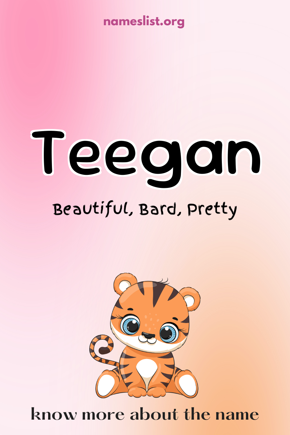 Teegan meaning and origin