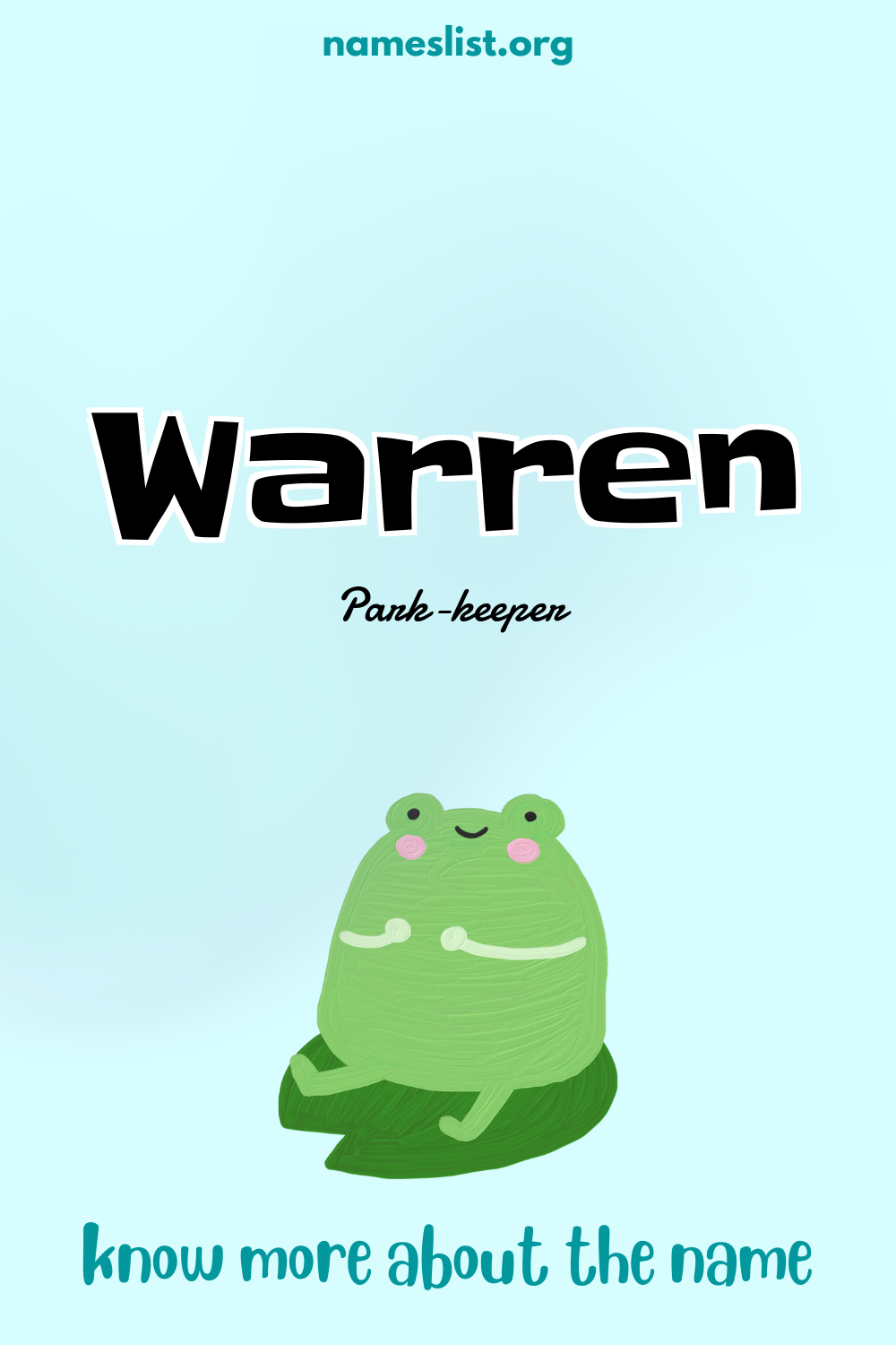 Warren meaning and origin