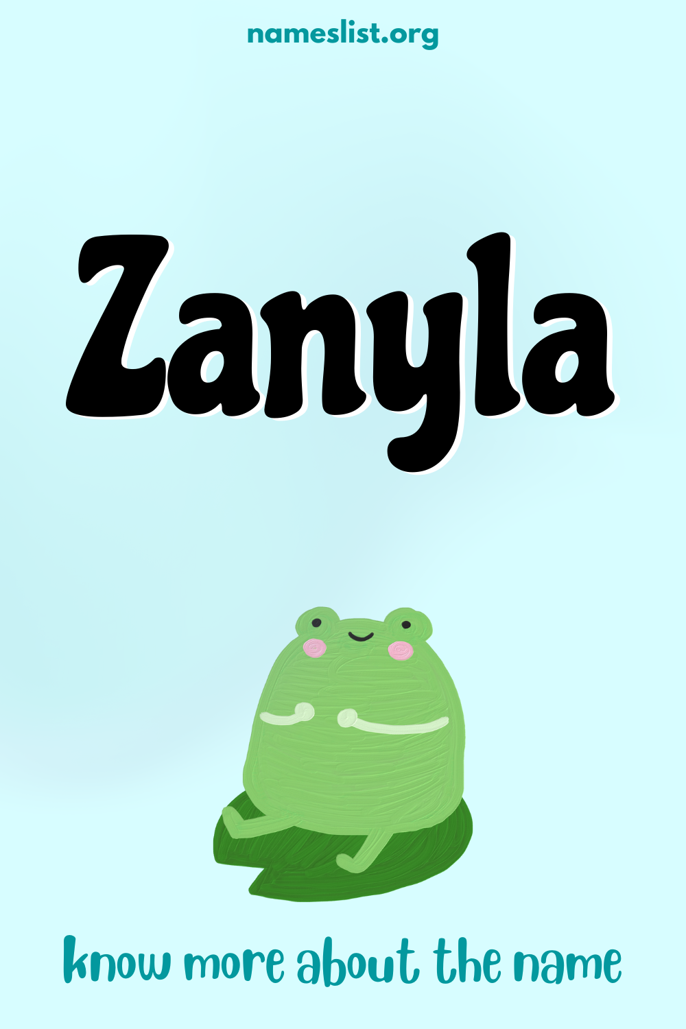 Zanyla meaning and origin